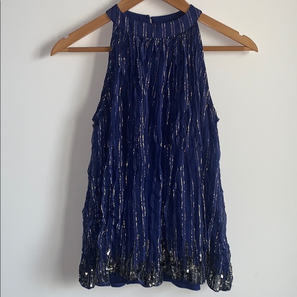 ANTHROPOLOGIE RANNA GILL METTIC TOP - Picture 3 of 6